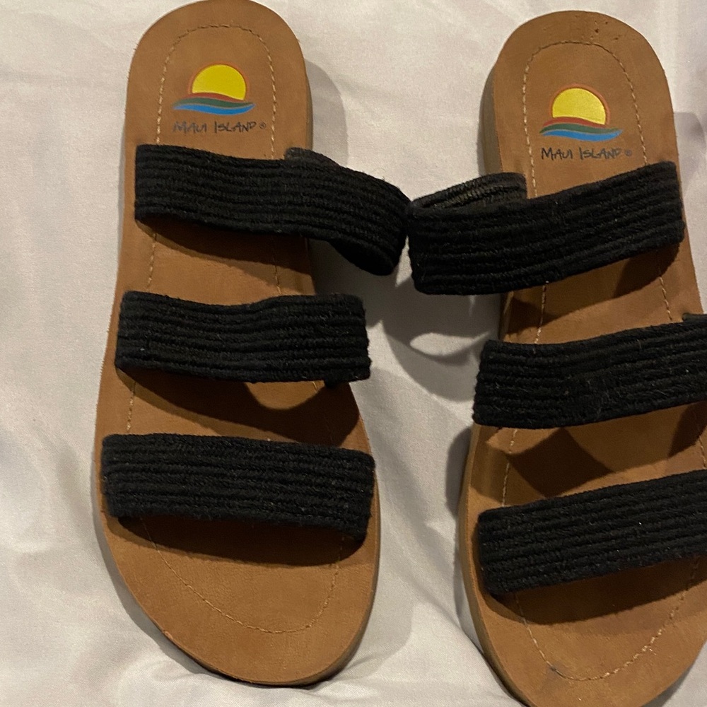 Black Strap Sandals for Women